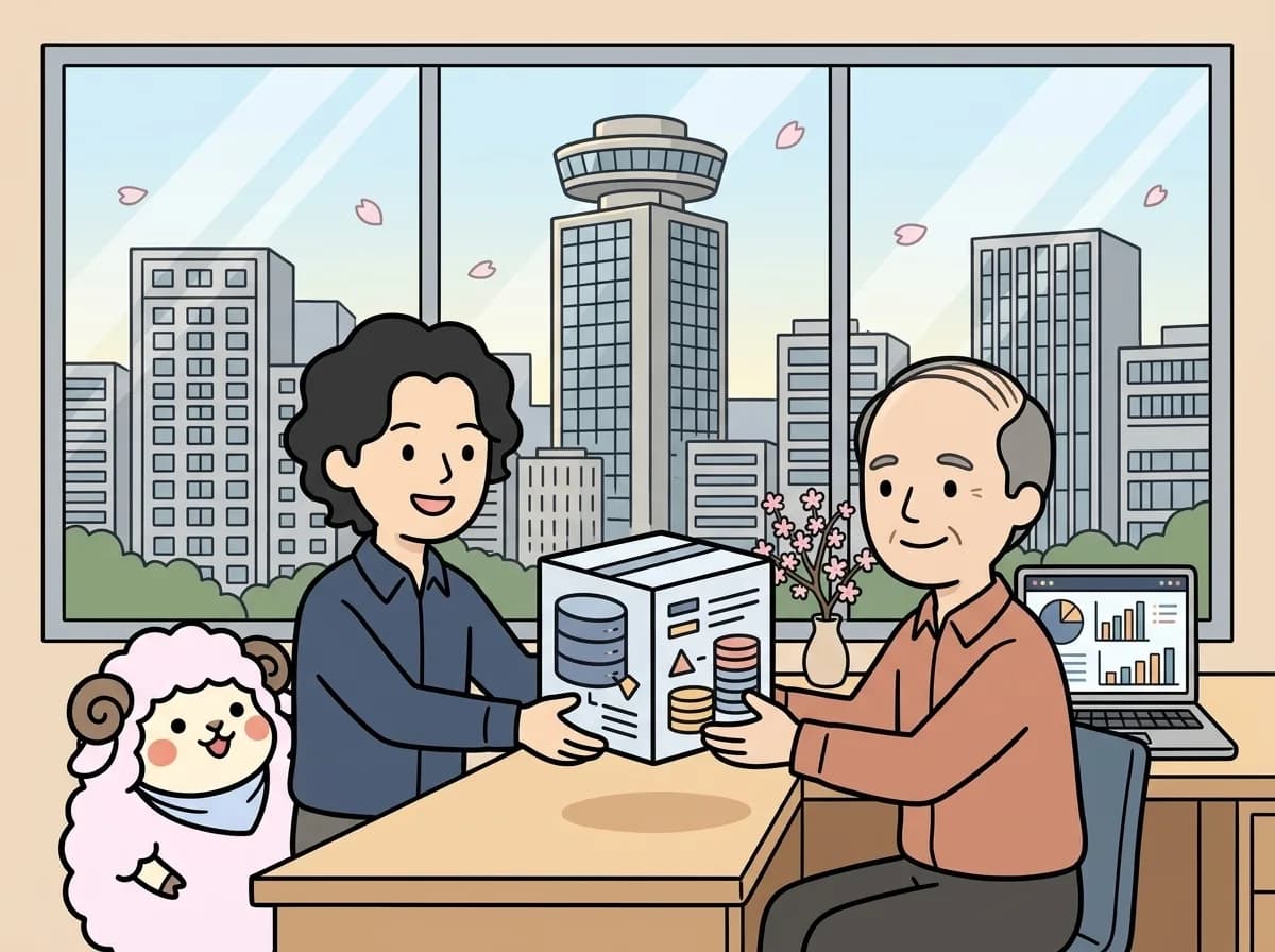 社内データとシステムの管理を確認するイラスト
