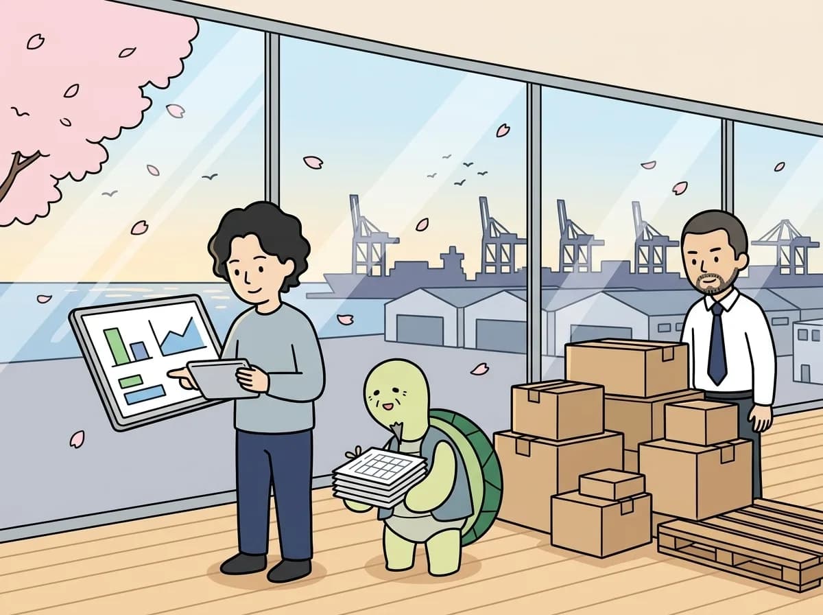 物流・卸売の在庫管理を見直す｜WMS・既製品・個別開発の選び方のイメージイラスト：物流・卸売の在庫管理は、倉庫内の作業と受注側の引当を分けて考えると選びやすくなります。WMSや既製サービスで対応できる範囲を確認し、独自の在庫状態や連携が残る部分を個別開発の候補にします。