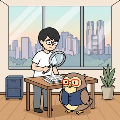 質問と回答のズレを分析する診断の様子のイラスト