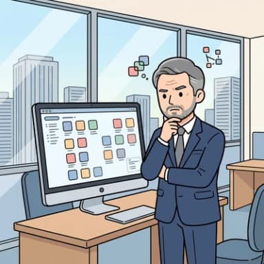 SaaSの限界を感じて次を考える様子のイラスト