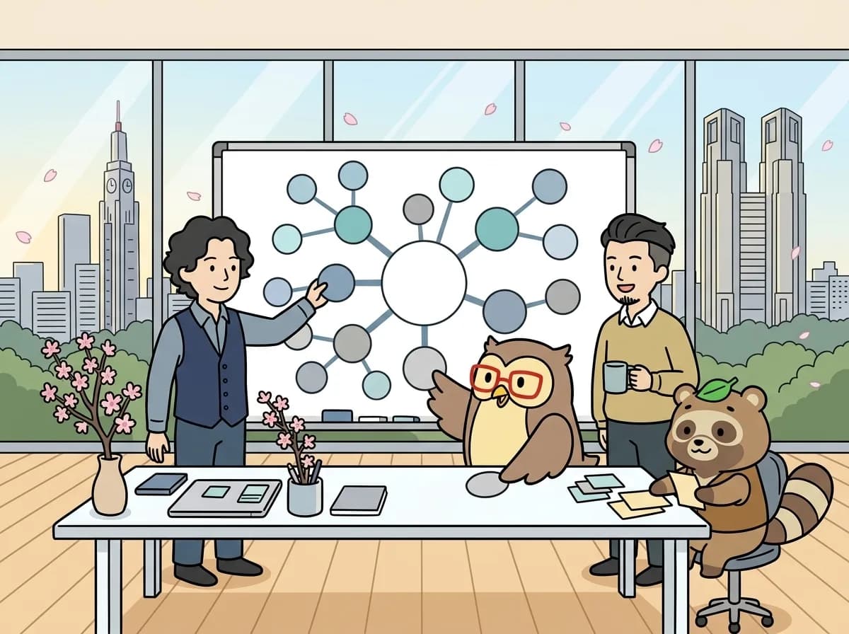 マインドマップシステム MVP開発のイメージイラスト