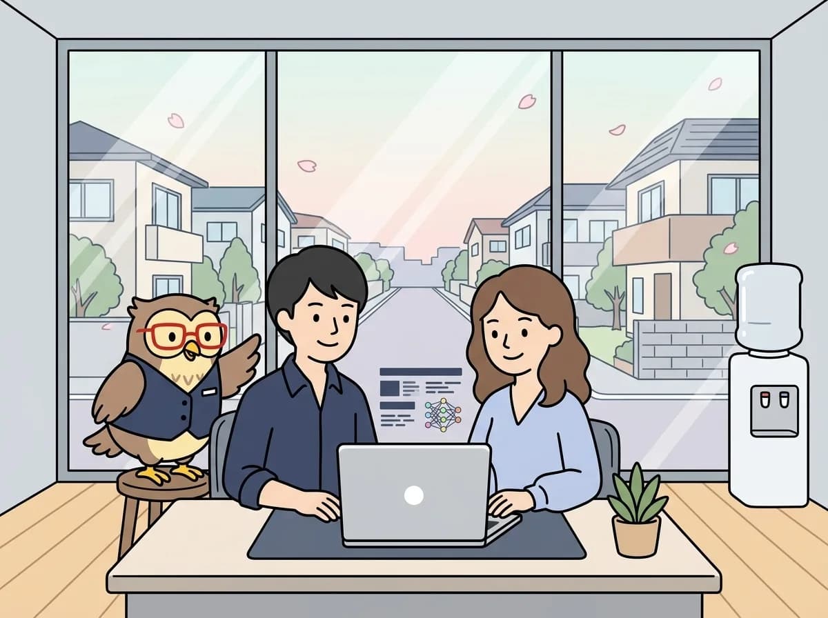 チームメンバーが並んでノートPCに向かい、自信を持った表情で作業している様子を表すイラスト