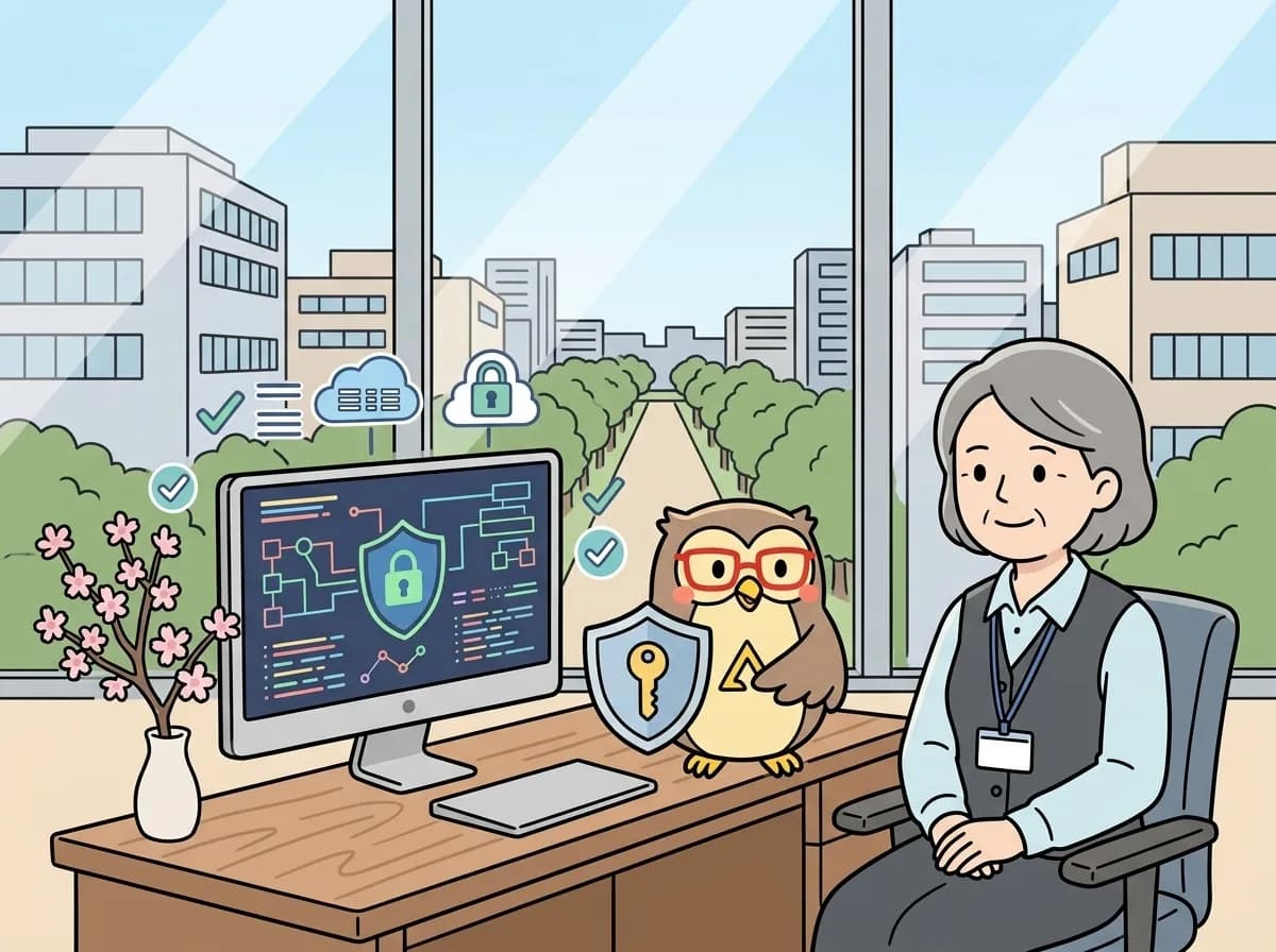 盾のアイコンを掲げる担当者と、納得した表情でうなずくお客様の様子を表すイラスト