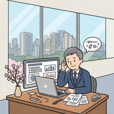 業務のなかで困りごとが生まれる様子のイラスト