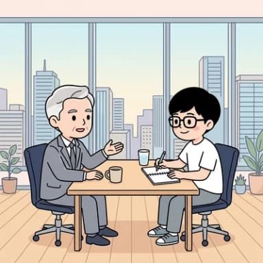 目的とゴールを明確にし要件をすり合わせる企画・要件定義の様子のイラスト