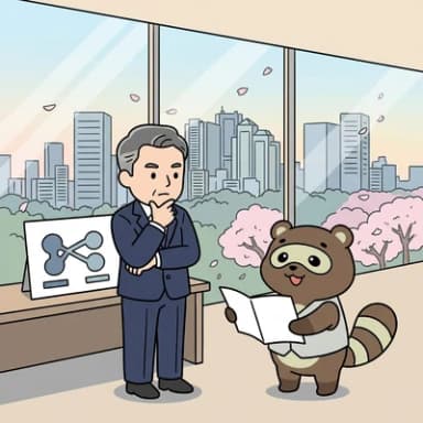 必要に応じて再構築を提案する刷新のご提案の様子のイラスト