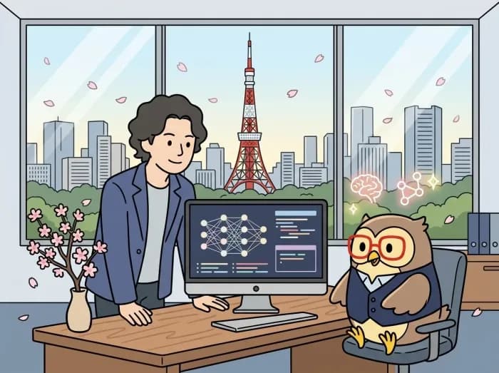 AIソフトウェア開発の様子を表すイラスト:AIエージェント・RAG・業務自動化など、実用的なAIソリューション