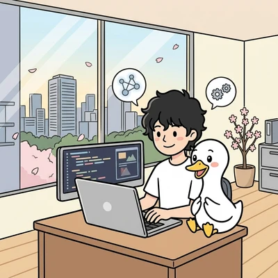 実データで動く試作を開発する様子のイラスト