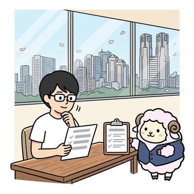 決めた指標で測る評価の様子のイラスト
