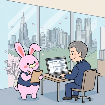モックを見ながらお客様と認識をすり合わせる様子のイラスト