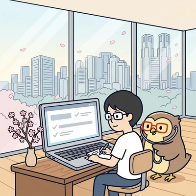コードと構成を10の観点で診断する点検の様子のイラスト