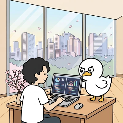 新システムを旧システムと並行で動かし検証する開発・並行稼働の様子のイラスト