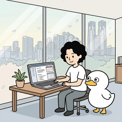 継続的な保守・運用体制を構築する保守引き受けの様子のイラスト